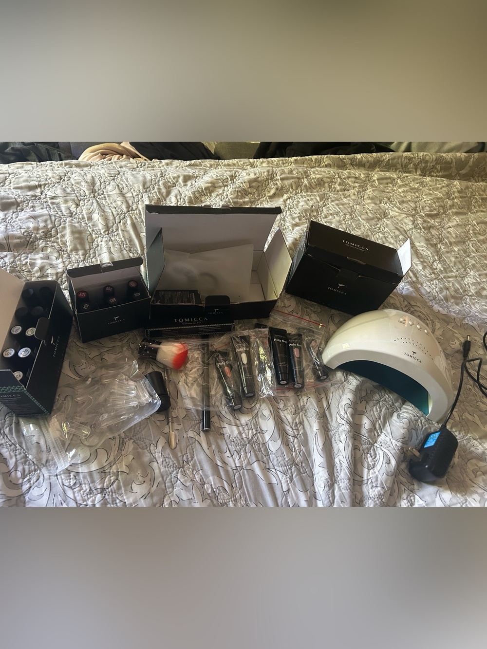 Complete UV gel, poly gel kit with lamp